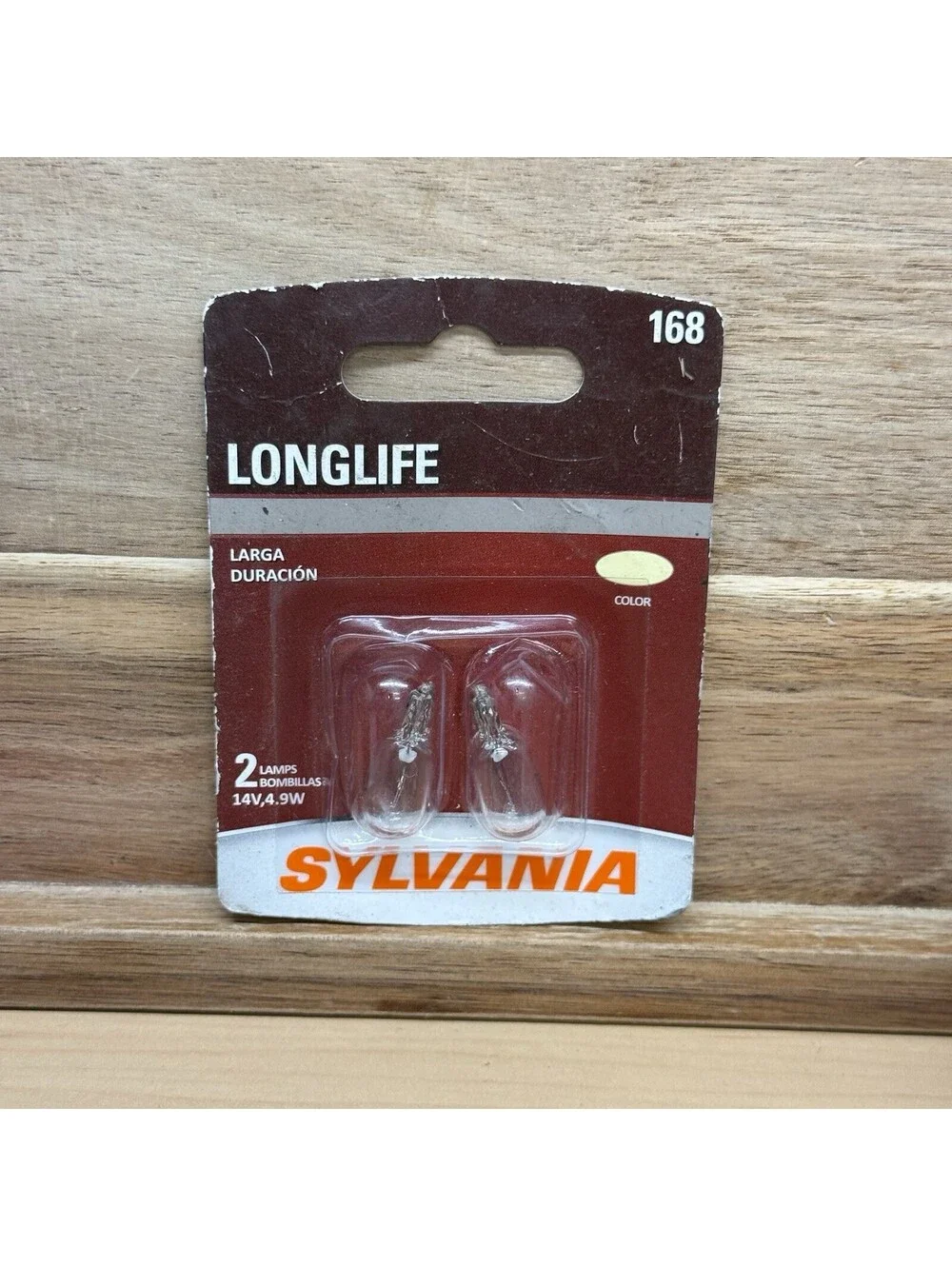 Sylvania Long Life 168 Bulbs 2 Pack 14 V / 4.9 W